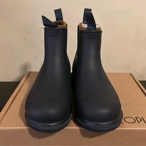 Women's Navy Winter Rain Boots